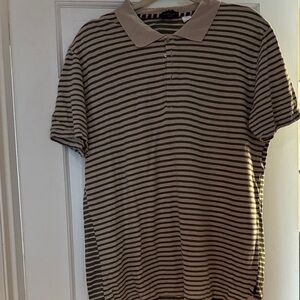 Paul Smith green and Tan Striped Polo Shirt